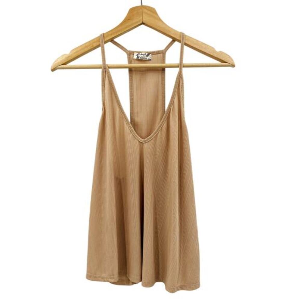 Free people tan slinky tank cami